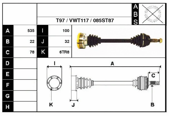 Arbre de transmission Technika 67085