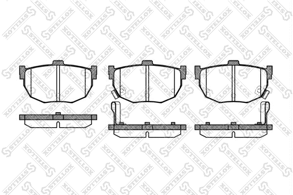 Kit de plaquettes de frein, frein à disque STELLOX 305 032-SX