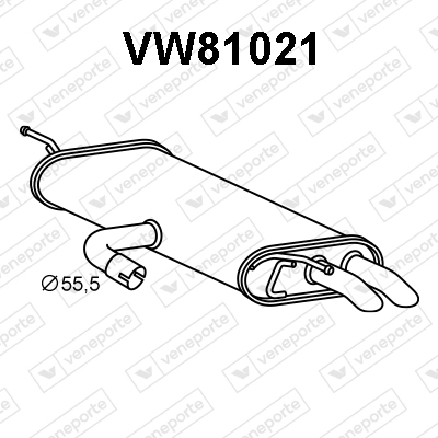 Silencieux arrière VENEPORTE VW81021