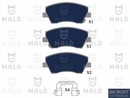 Kit de plaquettes de frein, frein à disque AKRON-MALÒ 1051220