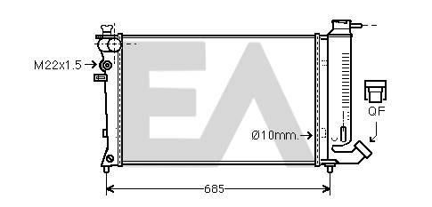 Radiateur, refroidissement du moteur EACLIMA 31R10070