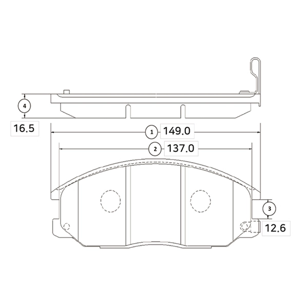 Kit de plaquettes de frein, frein à disque CTR GK0563