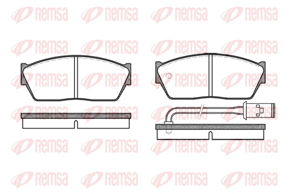 Kit de plaquettes de frein, frein à disque REMSA 0147.11
