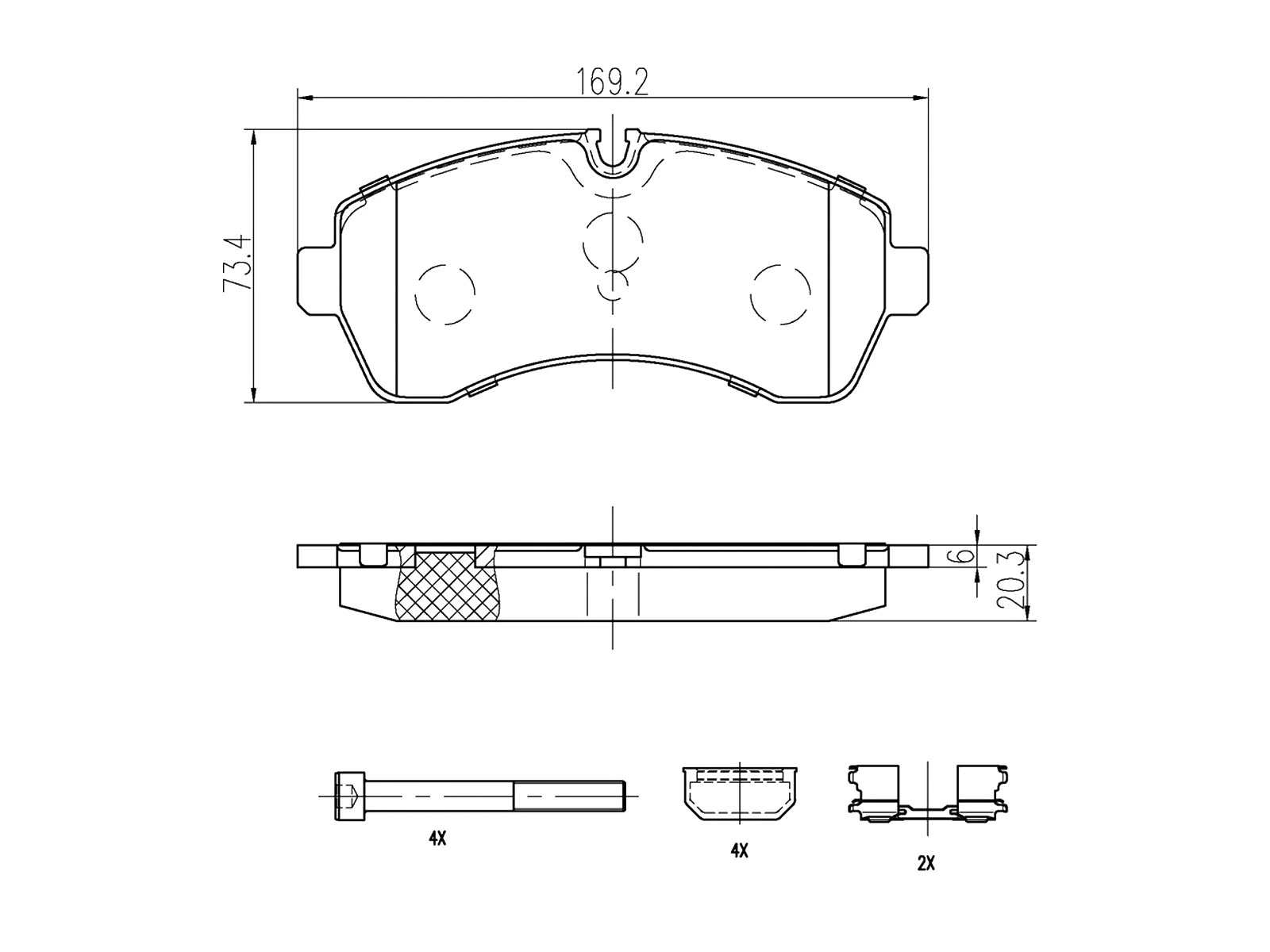 Kit de plaquettes de frein, frein à disque A.Z. Meisterteile AZMT-44-022-1461