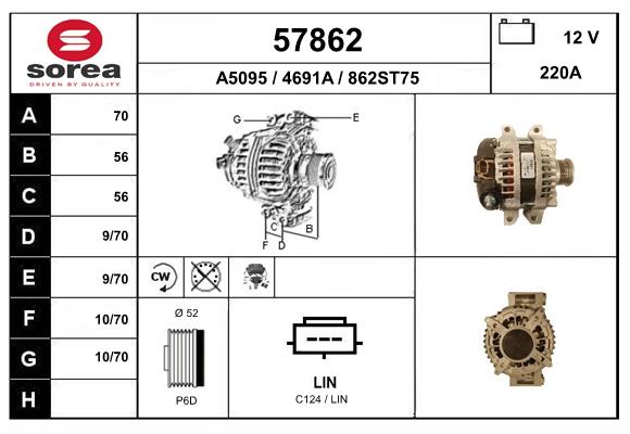 Alternateur EAI 57862