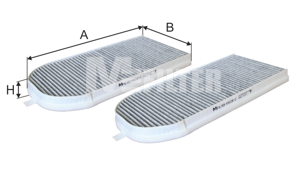 Filtre, air de l'habitacle MFILTER K 9123C-2