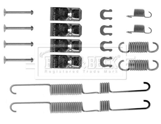 Kit d'accessoires, mâchoire de frein BORG & BECK BBK6109