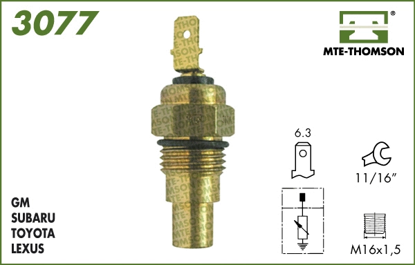 Sonde, température du liquide de refroidissement MTE-THOMSON 3077