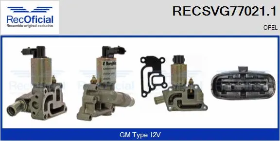 Vanne EGR RECOFICIAL RECSVG77021.1