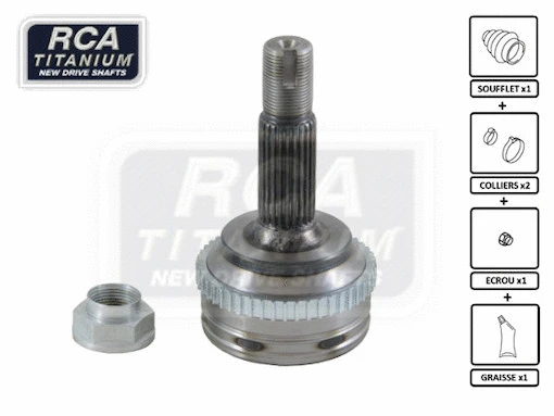 Jeu de joints, arbre de transmission RCA FRANCE TO32A