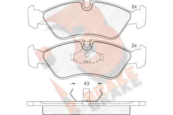 Kit de plaquettes de frein, frein à disque R BRAKE RB1366