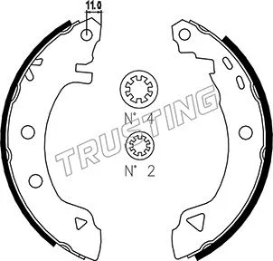 Jeu de mâchoires de frein TRUSTING 088.218