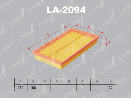Filtre à air LYNXAUTO LA-2094