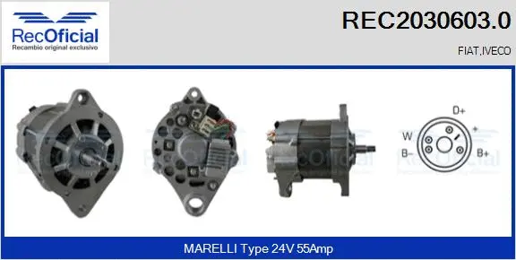 Alternateur RECOFICIAL REC2030603.0
