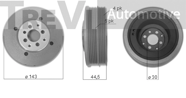 Poulie, vilebrequin TREVI AUTOMOTIVE PC1028