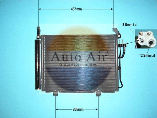 Condenseur, climatisation AUTO AIR GLOUCESTER 16-1420