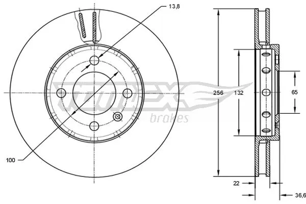 Disque de frein TOMEX Brakes TX 72-87