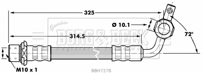 Flexible de frein BORG & BECK BBH7278