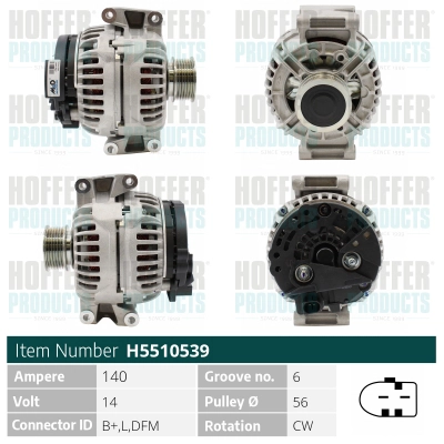 Alternateur HOFFER H5510539
