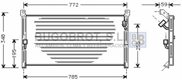 Condenseur, climatisation BUGOBROT 62-TO5130
