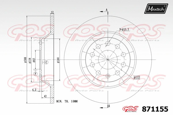 Disque de frein MAXTECH 871155
