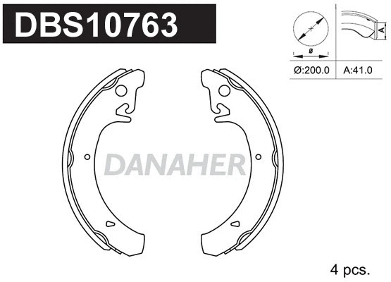 Jeu de mâchoires de frein DANAHER DBS10763