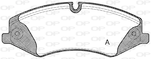 Kit de plaquettes de frein, frein à disque OPEN PARTS BPA1409.00