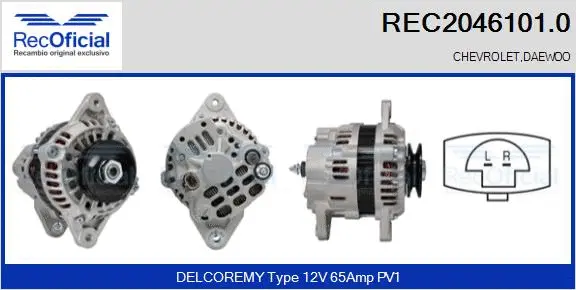 Alternateur RECOFICIAL REC2046101.0