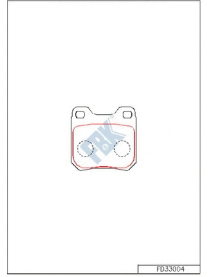 Kit de plaquettes de frein, frein à disque FBK FD33004