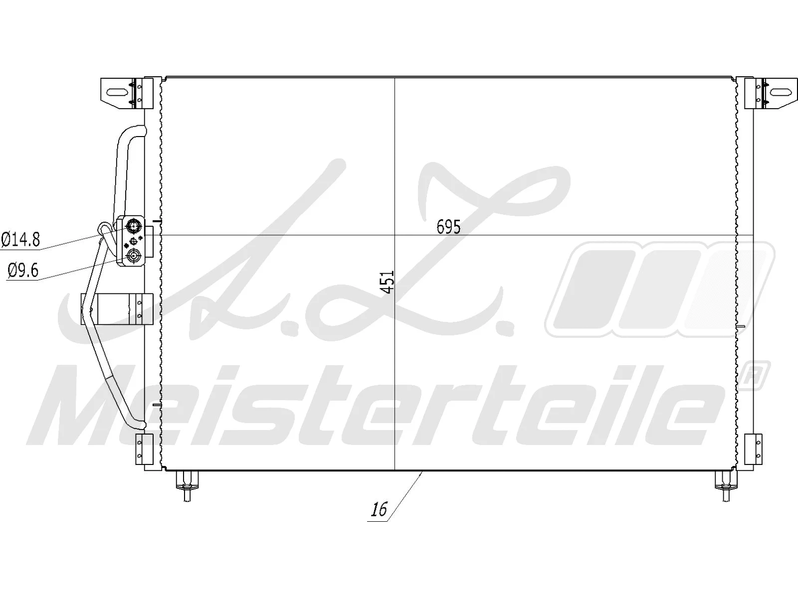Condenseur, climatisation A.Z. Meisterteile AZMT-45-030-1039