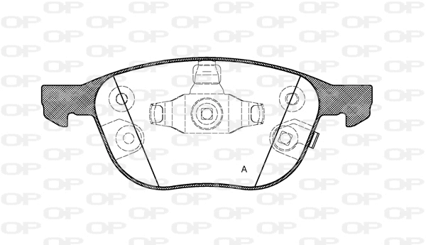 Kit de plaquettes de frein, frein à disque OPEN PARTS BPA1082.12
