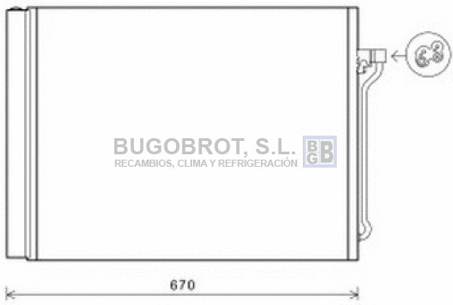 Condenseur, climatisation BUGOBROT 62-BW5409