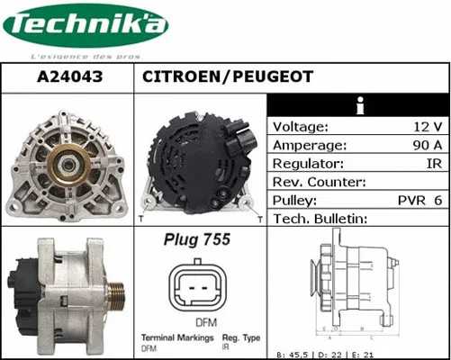 Alternateur Technika A24043