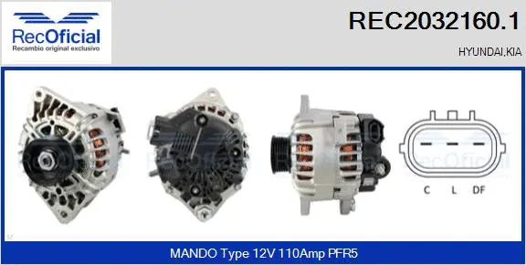 Alternateur RECOFICIAL REC2032160.1