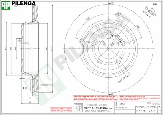 Disque de frein PILENGA V812
