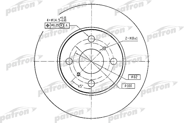Disque de frein PATRON PBD2658