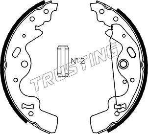 Jeu de mâchoires de frein TRUSTING 092.308