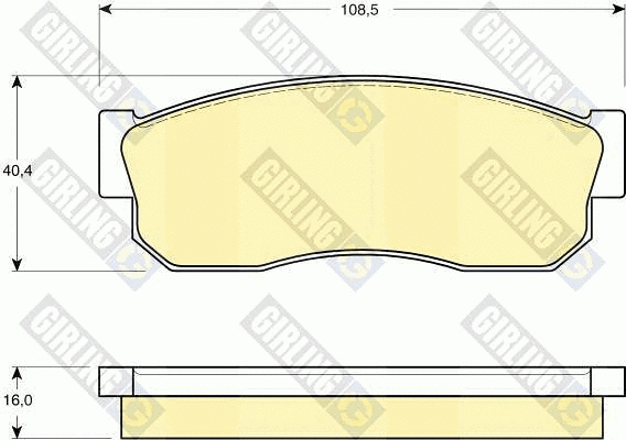 Kit de plaquettes de frein, frein à disque GIRLING 6102889