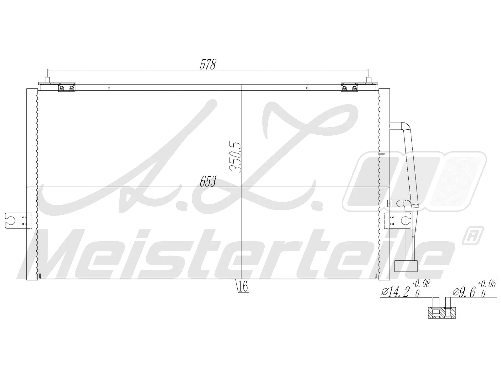 Condenseur, climatisation A.Z. Meisterteile AZMT-45-030-1609