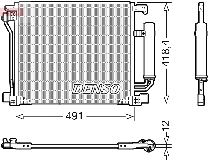 Condenseur, climatisation DENSO DCN46025