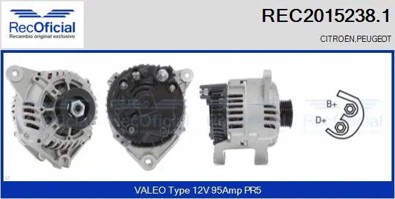 Alternateur RECOFICIAL REC2015238.1