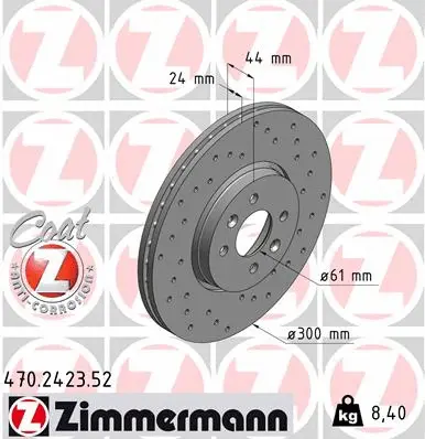 Disque de frein ZIMMERMANN 470.2423.52