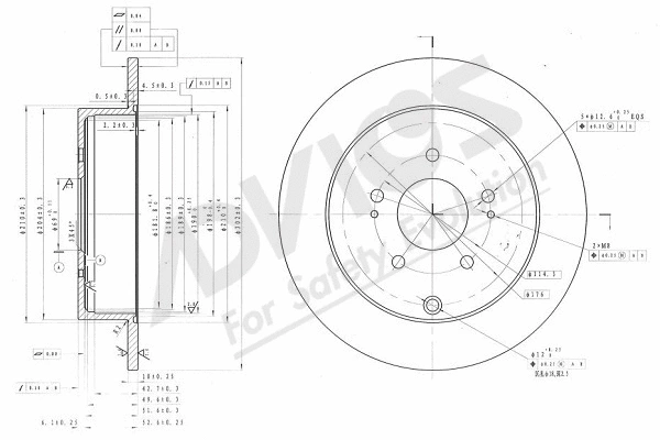 Disque de frein ADVICS-SEA D6R525