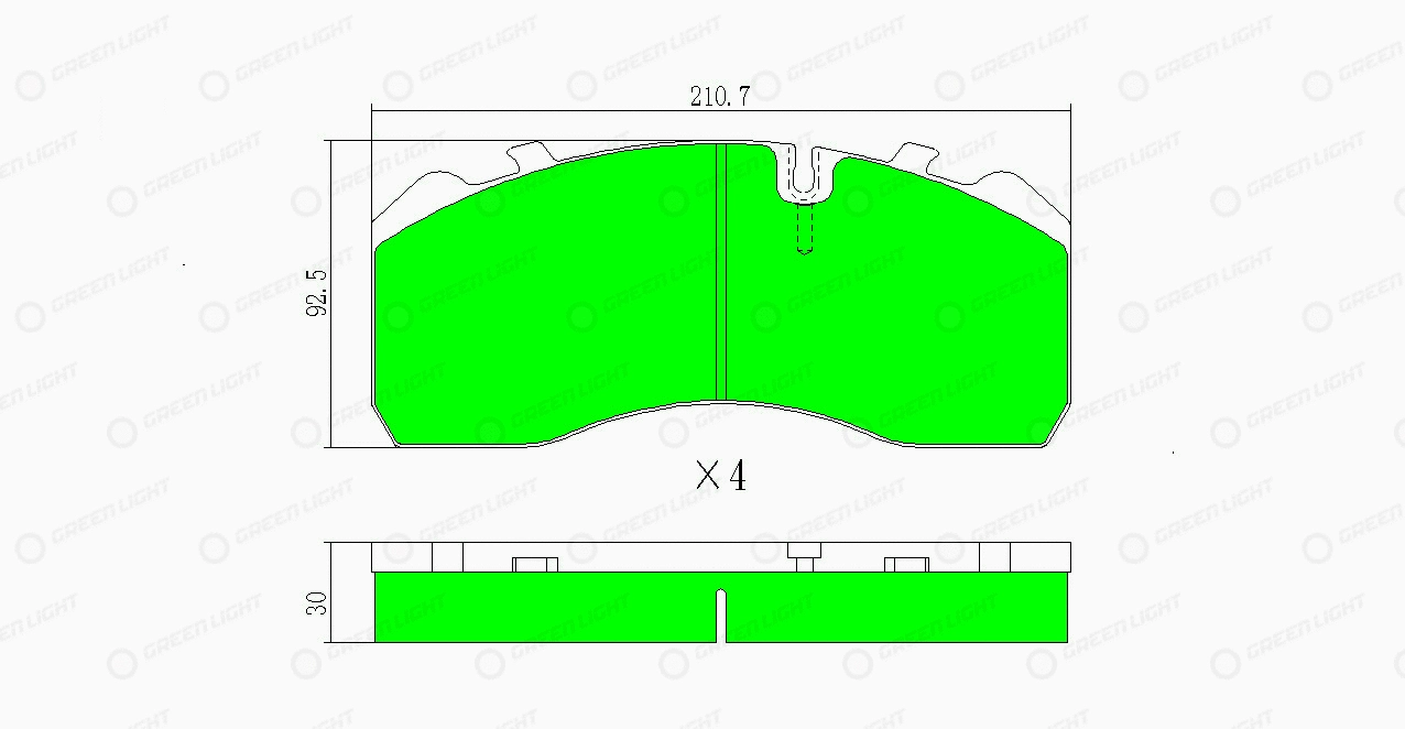 Kit de plaquettes de frein, frein à disque Automotive Adriado GLBP007HD