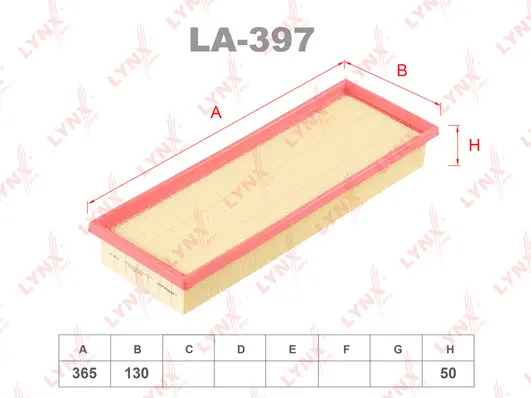 Filtre à air LYNXAUTO LA-397