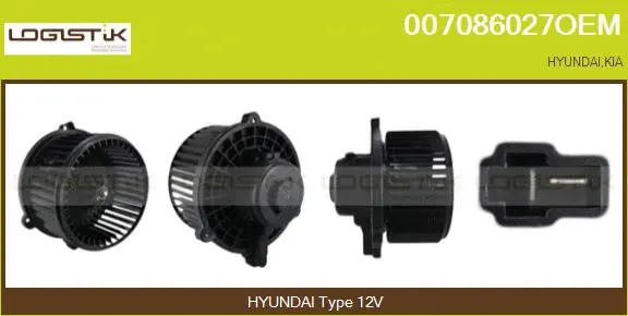 Pulseur d'air habitacle LGK 007086027OEM