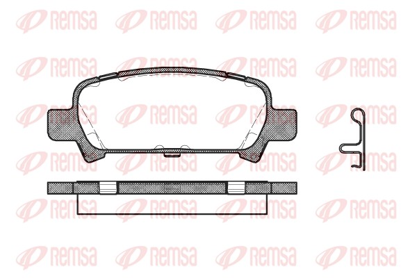 Kit de plaquettes de frein, frein à disque REMSA 0729.02
