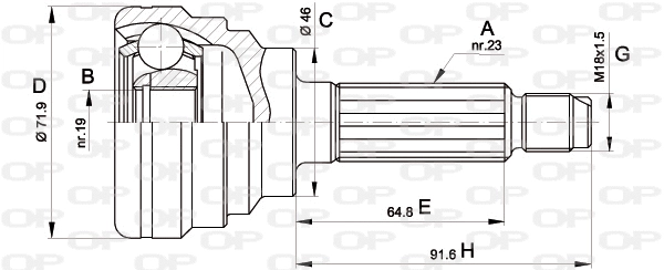 Jeu de joints, arbre de transmission OPEN PARTS CVJ5490.10