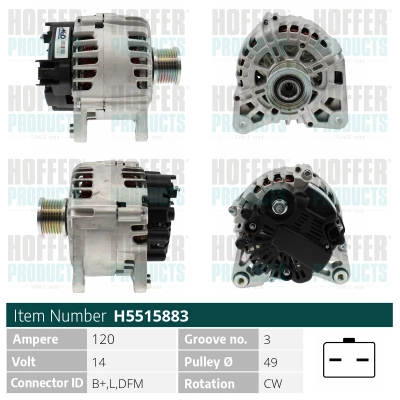 Alternateur HOFFER H5515883