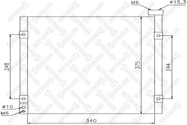 Condenseur, climatisation STELLOX 10-45095-SX